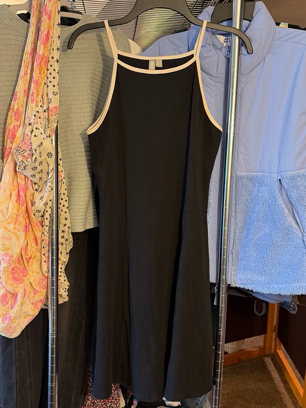 ASOS Mini Tank Dress Black White Size 8 Medium